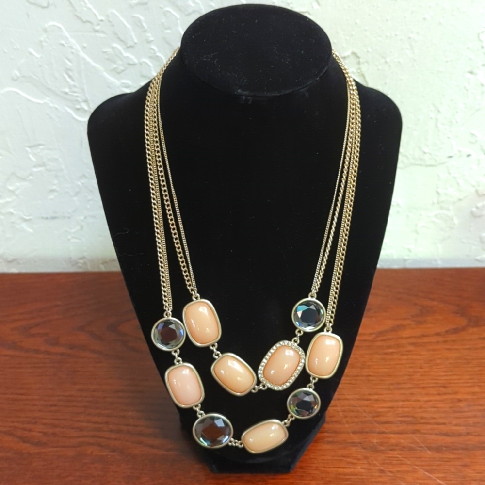 Kenneth Cole New York Four Strand Rose Gold Plated Statement Necklace